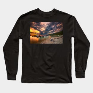 Sunset at Milia beach - Skopelos island. Long Sleeve T-Shirt